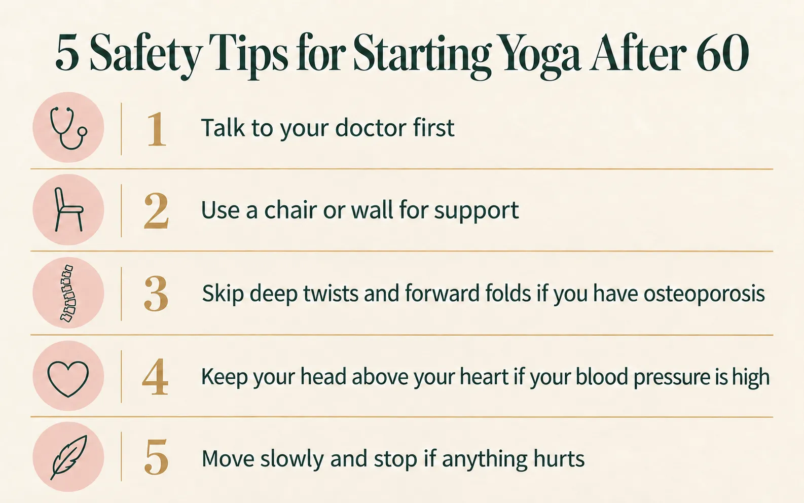 5 safety tips for seniors starting yoga